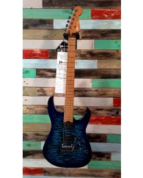 Charvel Pro Mod DK24 HH 2PT MN QM Electric Guitar, Chlorine Burst, 296-9411-521