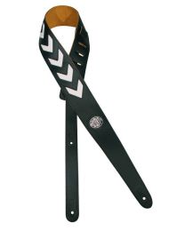 Gaucho Two Tone Guitar Strap, Black & White Arrow Design