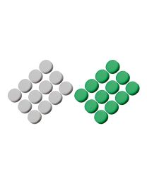 All Parts LT5494000 glow-in-the-dark fingerboard dots 6.35 mm (¼") – 12 pcs green glow inlay markers for guitar and bass – Everest Music Ireland