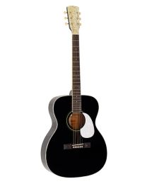 Richwood Heritage Series Auditorium Guitar with Solid Spruce Top - Pearloid Features - Black HSA-55-BK