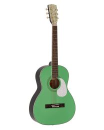 Richwood Heritage Series Parlor Guitar with Solid Spruce Top - Pearloid Features - Mint Green HSP-55-GN