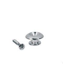 Boston Strap Buttons - Endpins - Sphere Shape - Chrome - 2 Pack
