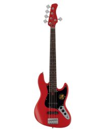 Sire Basses V3-Passive Series Marcus Miller 5-String Passive Bass Guitar, Satin Red, V3P 5/RS