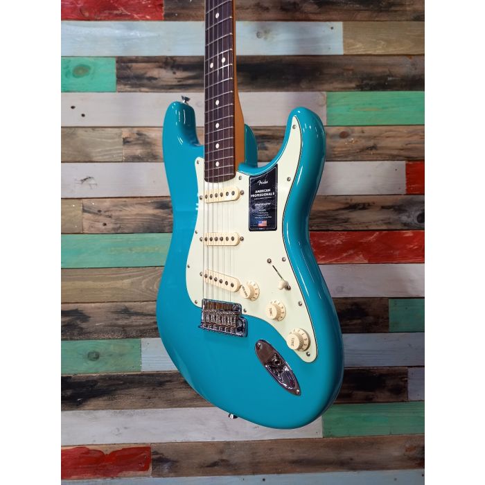 Fender American Pro II Stratocaster RW Electric Guitar, Miami Blue