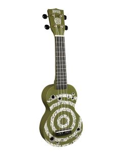 Mahalo Designer Series ukulele "Target" with bag-Green
