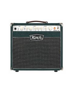 Koch Jupiter Junior: 20W Hybrid Combo with 2x 12AX7 tubes, 3 channels, power attenuator (0-20W), and a premium 10" Jensen Green speaker. Vintage tone, modern features