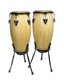 Hayman 10"+11" - Conga Set with Basket Style Stand - Natural