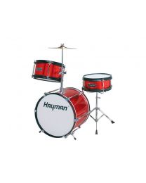 Hayman Junior 3-piece drum kit, Metallic Red