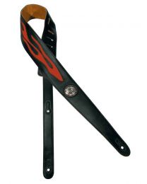 Gaucho Flamed Guitar Strap - Orange