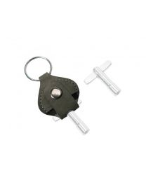 Boston Leather Drum Key Holder Key Ring