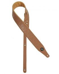 Gaucho Buffalo I Top Quality Leather Guitar Strap - GST641 - Light Brown