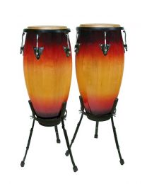 Hayman 10"+11" - Conga Set with Basket Style Stand - Sunburst