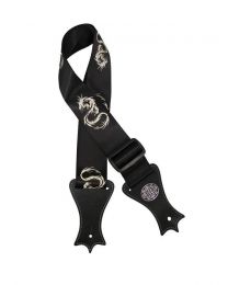 Gaucho Icon Series Black Guitar Strap with Dragon Print - GST-142
