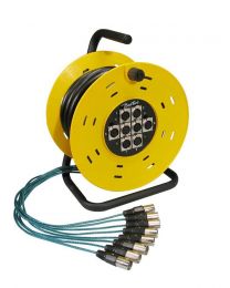 Boston 8 Channel Multicore Stagebox on Cable Drum - 15m