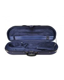 Leonardo Deluxe Series Violin Case - 4/4 - Blue Suede  VC-1844-UU
