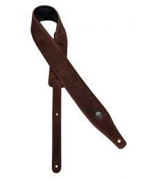 Gaucho Top Quality Suede Guitar Strap - Dark Brown