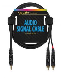 Boston audio signal cable, 2x RCA to 3.5mm jack stereo, 1.50mtr
