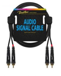 Boston audio signal cable, 2x RCA to 2x RCA, Phono to Phono 3 Metre