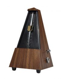Boston Mechanical Metronome with bell Pyramid model, Wood Grain
