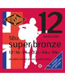 Rotosound Super Bronze Phosphor Bronze Acoustic Guitar Strings 12-54 Set SB12