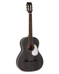 Richwood Heritage Series PARLOR Guitar Solid Cedar Top - Matt Trans Black - HSP-35-MBK