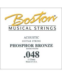 Boston 048 String Guitar String - Phosphor Bronze - 6 Pack BPH-048