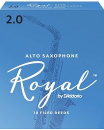 Rico Royal Alto Sax Reeds by D'Addario by D'Addario, Strength 2.0, 10 pack.
