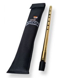 Boreen Tunable D Whistle - Polished Brass Finish incl Soft Padded Case, BWB-D