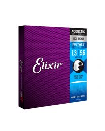 Elixir Polyweb Medium Acoustic Guitar Strings, 13-56, E11100