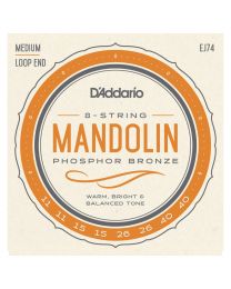 D'Addario Phosphor Bronze, Medium 11-40, Mandolin Strings EJ74