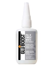 Gluboost Fill n’ Finish White Finisher Cyanoacrylic Glue, GBFNFWHT