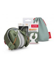 Alpine Muffy Kids Earmuff - Green - Hearing Protection for Children, ALP-MUFF/GN