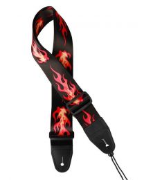Gaucho Icon Series Guitar Strap 'Rockabilly Flame' GST-160-RF