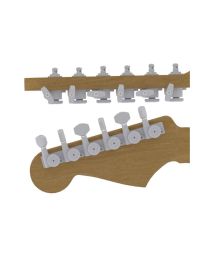 guitar tuner upgrade kit, 6 inline Grip-Lock, closed satin staggered, HS6K1EL0SST