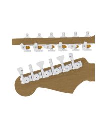 guitar tuner upgrade kit, 6 inline Grip-Lock, open chrome staggered, HS6K1GL0CST