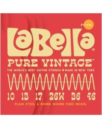 La Bella Pure Vintage Electric Guitar Strings - .010-.046, Light, L-PV1046