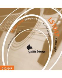 Galli String Set 010 - 047 Acoustic Phosphor Bronze Wound, EXTRA LIGHT LS1047