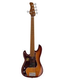 Sire Basses P5 Series Marcus Miller lefty alder 5-string Passive Bass Guitar Tobacco Sunburst