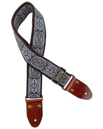 Gaucho 2" Guitar Strap with Brass Buckle - Purple, GST-1281-4