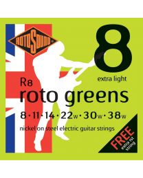 3 Sets of Rotosound R8 Roto Greens Electric Guitar Strings