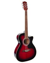Richwood Artist Series Electro Acoustic Guitar with Active EQ RA-12-CERS Red Sunburst