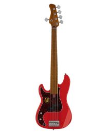 Sire Basses P5 Series Marcus Miller lefty alder 5-string Passive Bass Guitar Dakota Red