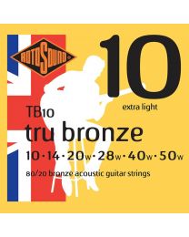 Rotosound Tru Bronze String Set Acoustic 80/20 Bronze 10-50 TB-10