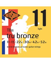 Rotosound Tru Bronze String Set Acoustic 80/20 Bronze 11-52 TB11