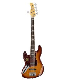 Sire Basses V7 2nd Gen Series Marcus Miller Lefty Alder 5-string Active Bass Guitar Tobacco Sunburst
