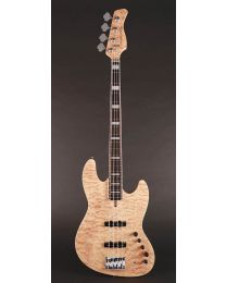 Sire Marcus Miller V9 2nd Gen Series Swamp Ash with Maple Top + Quilted Veneer 4-String Bass Guitar Natural V9+ S4/NT