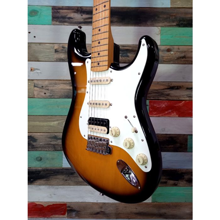 Fender JV Mod 50s Stratocaster HSS MN Electric Guitar, 2-Tone