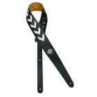 Gaucho Two Tone Guitar Strap, Black & White Arrow Design