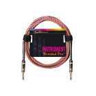 Boston Vintage Salmon Instrument Cable / Lead - 2 Metal Jacks - 6 Metre