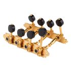 Gotoh Mandolin Machine Heads MF40 F Style Gold with Black Buttons